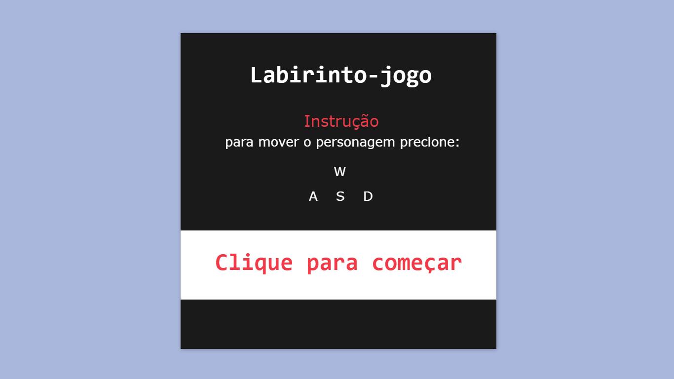 Projeto labirinto jogo