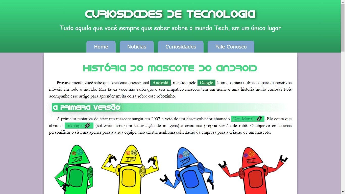 Projeto site android